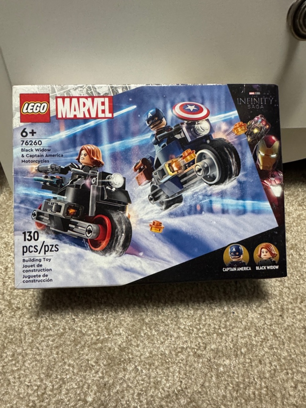 New LEGO Marvel Black Widow & Captain America Motorcycles 76260